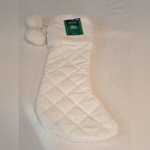 Christmas Stocking White Holiday Living New